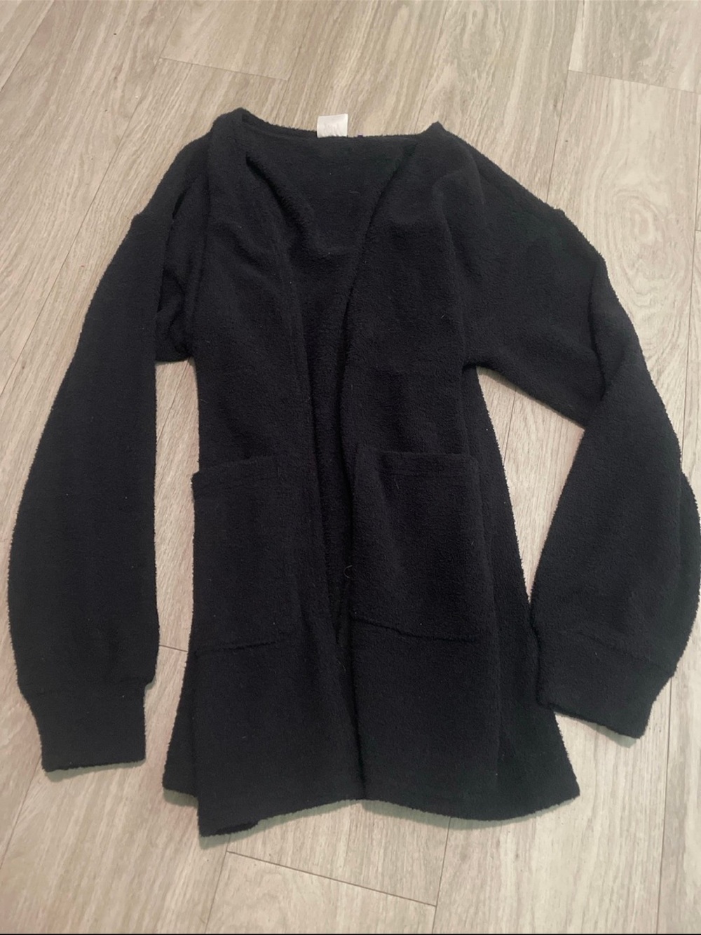 YITTY Black Open-Front Pocket Cardigan